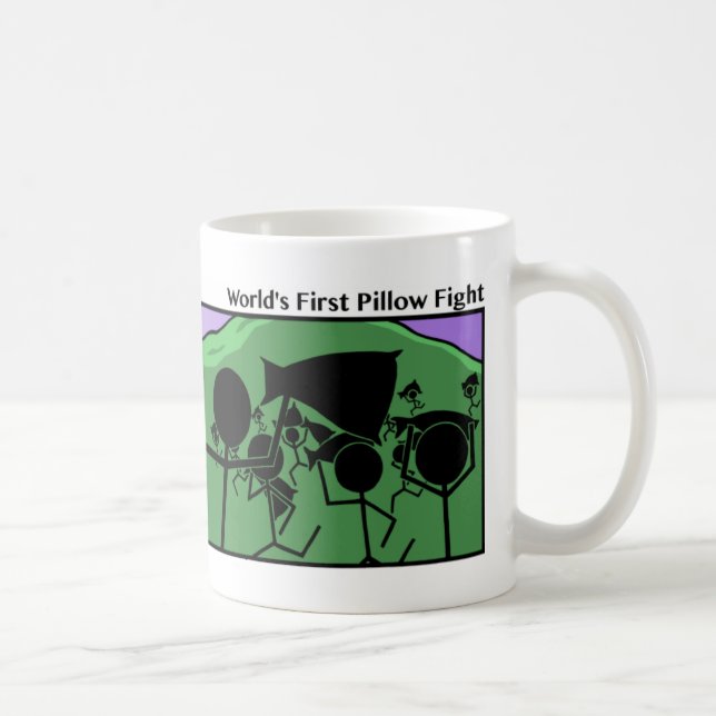 Caneca De Café Engraçado Primeiro Travesseiro para combater o Sti (Direita)