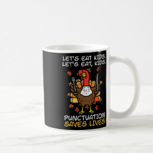 Caneca De Café Engraçado Professor de Ação de Graças Turquia Coma