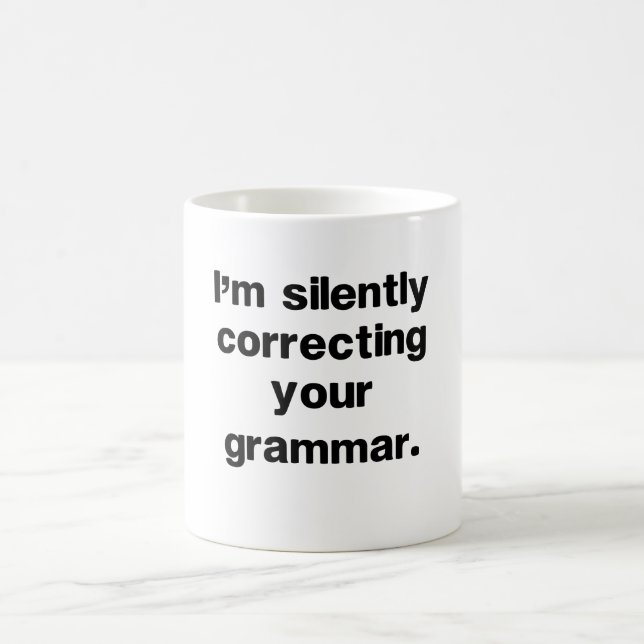 Caneca De Café Engraçado professor inglês Grammar Mug (Centro)