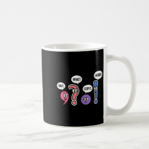 Caneca De Café Engraçado Professora De Gramática Esperem Que Para