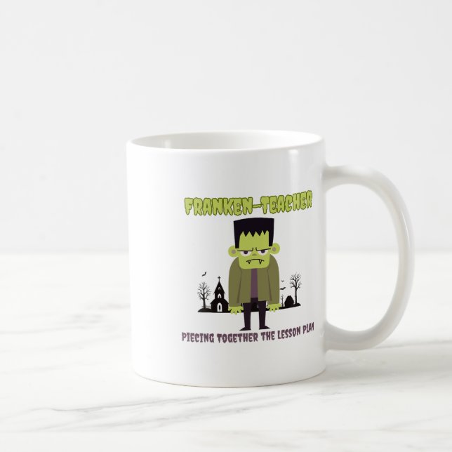 Caneca De Café Engraçado Professora Halloween Shirt Francken-prof (Direita)