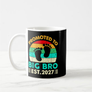Caneca De Café Engraçado Promovido a Irmão Mais Velho 2027 Primei