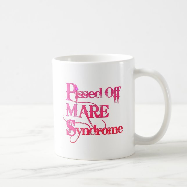 Caneca De Café Engraçado, provérbios do cavalo - PMS (Direita)