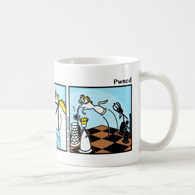Caneca De Café Engraçado Pwned Mug (Direita)