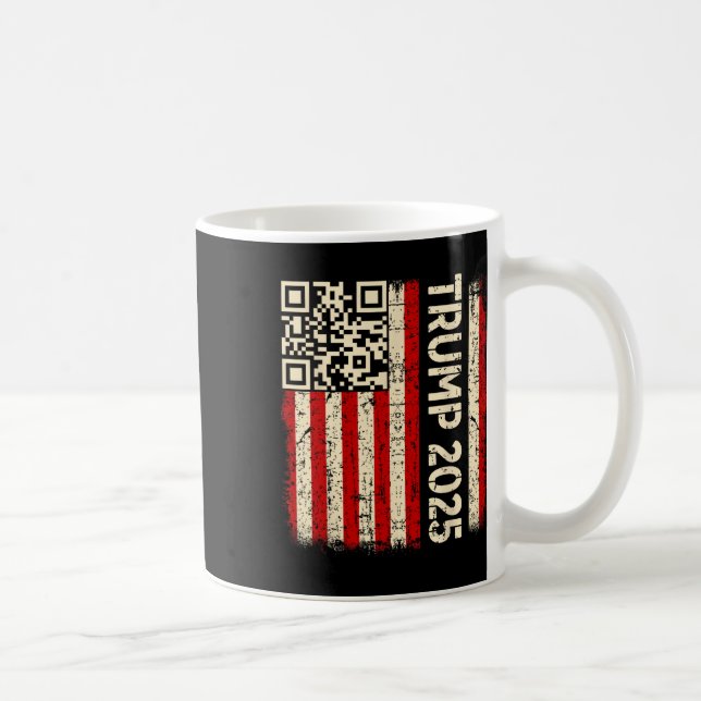 Caneca De Café Engraçado Qr Donald Trump Dancing 4745 Code Video (Direita)