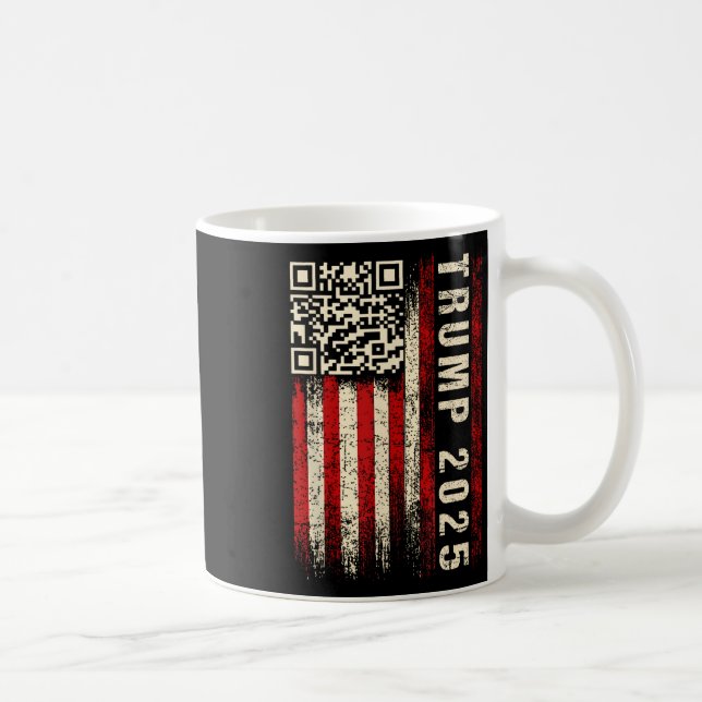 Caneca De Café Engraçado Qr Donald Trump Dancing 4745 Code Video (Direita)