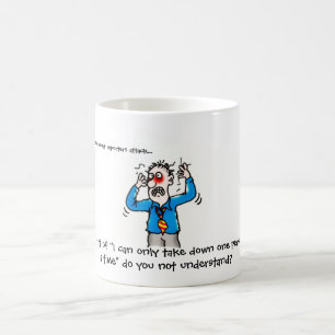 Caneca De Café Engraçado quando os repórteres de corte atacarem