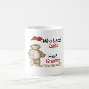 Caneca De Café Engraçado quem precisa o papai noel Grammy
