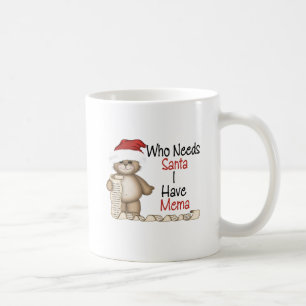 Caneca De Café Engraçado quem precisa o papai noel Mema