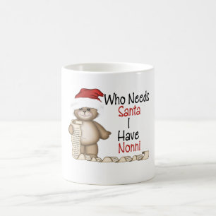 Caneca De Café Engraçado quem precisa o papai noel Nonni