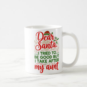 Caneca De Café Engraçado Querido Papai Noel Eu Tentei Ser Bom Mas