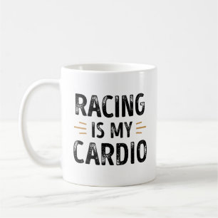 Caneca De Café Engraçado Racing é o meu Cardio - Presente de ca