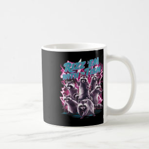 Caneca De Café Engraçado Racoon Autismo Meme Rizz Em Com