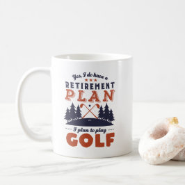 Caneca De Café Engraçado Retirado do Jogador de Golfe Plano de Re