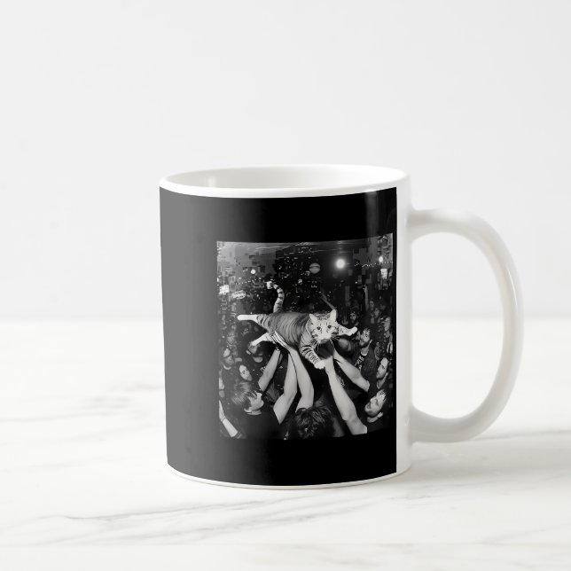 Caneca De Café Engraçado Rock Show Cat Memte Tabuleiro Bonito De  (Direita)