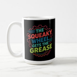 Caneca De Café Engraçado Roda Retro-Comboio Idiom ganha graxa