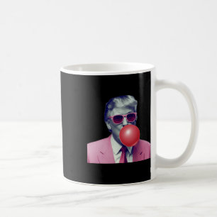 Caneca De Café Engraçado Rosa Donald Trump Bble Gum Yum Tee