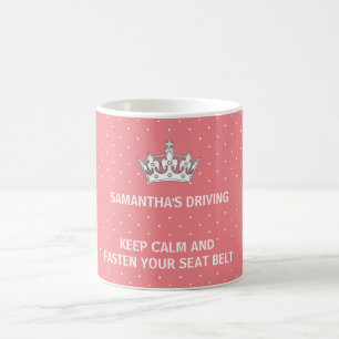 Caneca De Café Engraçado Rosa, Garota, Fique Calmo Novo Motorist
