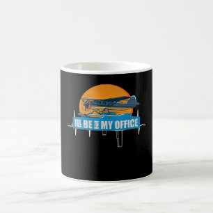 Caneca De Café Engraçado Roupa de Aviação no Escritório Engraçado