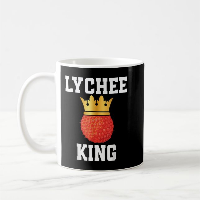 Caneca De Café Engraçado Roupa De Lychee King Para Rapaz E Homem (Esquerda)