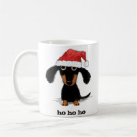 Engraçado Santa Clause Dachshund Natal Dog