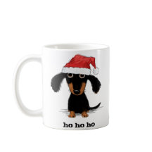 Engraçado Santa Clause Dachshund Natal Dog