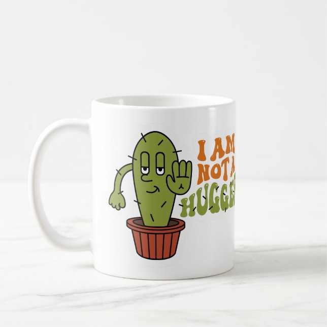 Caneca De Café Engraçado Sarcástico Cactus (Esquerda)