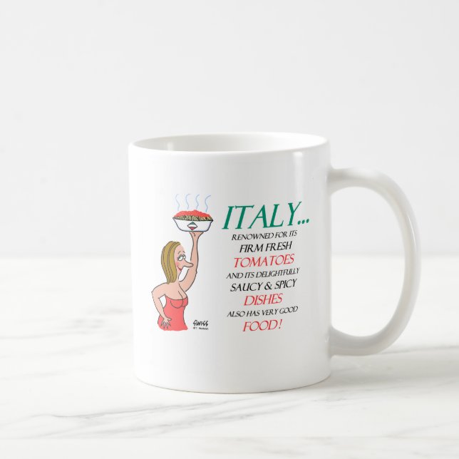 Caneca De Café Engraçado Saucy Spicy Italiano Mulheres e Cartoon  (Direita)