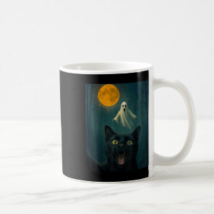 Caneca De Café Engraçado Selfie De Gato Assustado Com O Dia De Ha