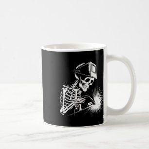 Caneca De Café Engraçado Skeleton Welding Amantes Loucos do Hallo