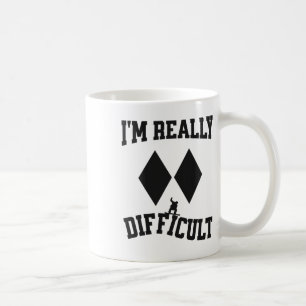 Caneca De Café Engraçado Snowboarder Diamantes Negros Duplos Eu s
