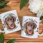 Caneca De Café Engraçado, só estou falando com minha foto persona<br><div class="desc">Só estou falando com meu cachorro hoje! Surpreenda seu amante favorito de cachorro neste Dia de as mães, Natal ou aniversário dela com esta super fofinha caneca personalizada. Personalize esta caneca com as fotos favoritas do seu cão e o nome e o texto. Duplo lado - você pode tirar fotos...</div>