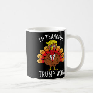 Caneca De Café Engraçado, sou grato Trump Won ter levado a Améric