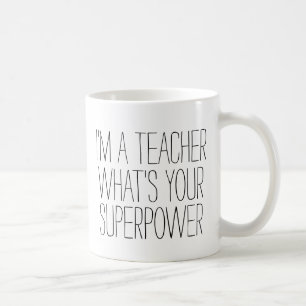 Caneca De Café Engraçado, sou professor, qual é o seu presente 
