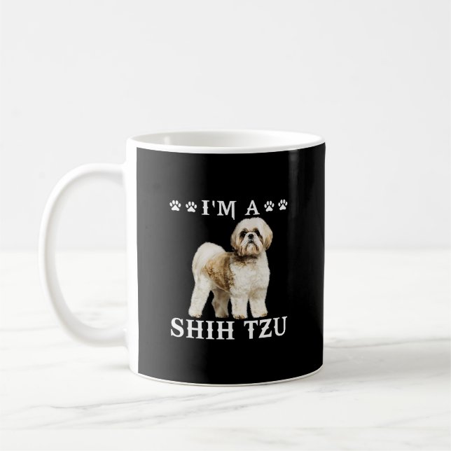 Caneca De Café Engraçado, sou um Shih Tzu/ Dog Lover (Esquerda)