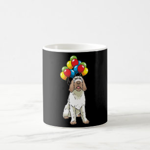 Caneca De Café Engraçado Spinone Italiano Dog Com Balões