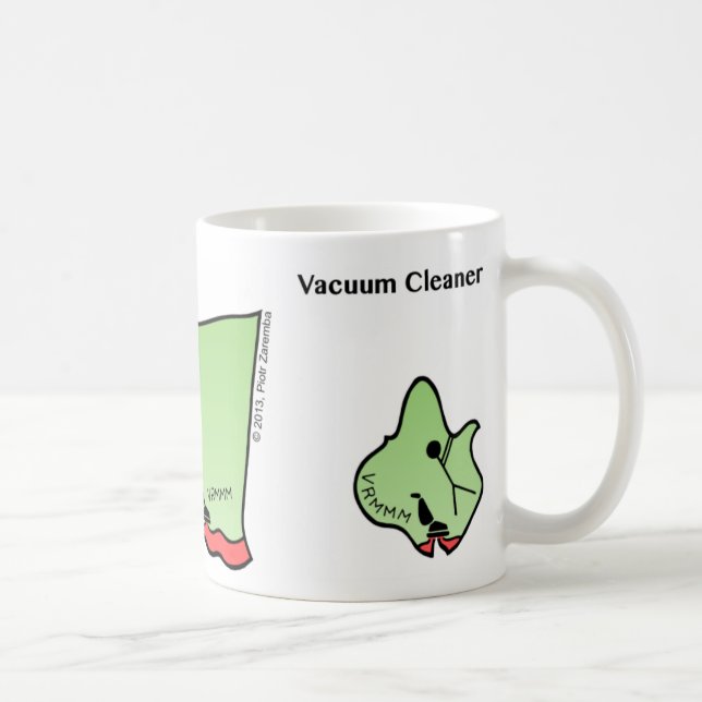 Caneca De Café Engraçado Stickman Vacuum Cleaner (Direita)