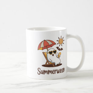 Caneca De Café Engraçado SummerEntre Cute Spooky Summer Hallowee