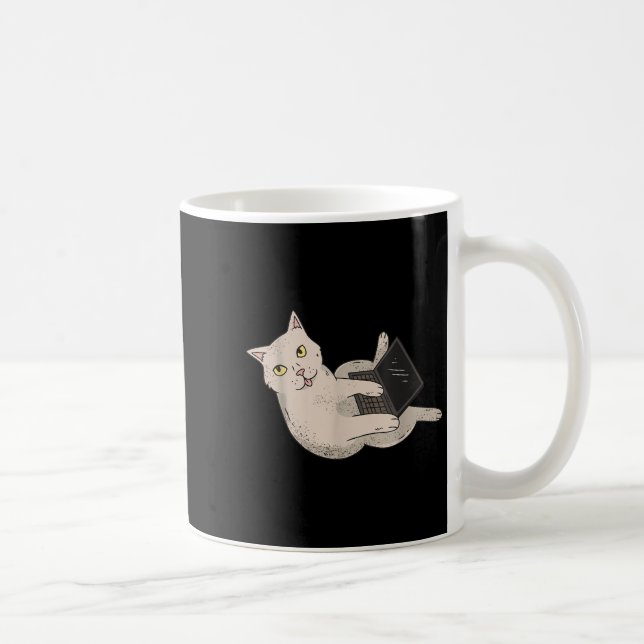 Caneca De Café Engraçado sussurro de computador Cat IT Profession (Direita)