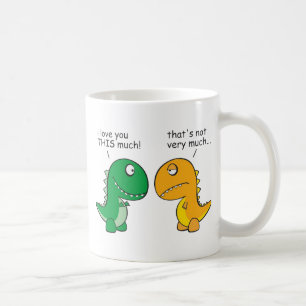 Caneca De Café engraçado-T-Rex-pequeno-braço-desenhos animados