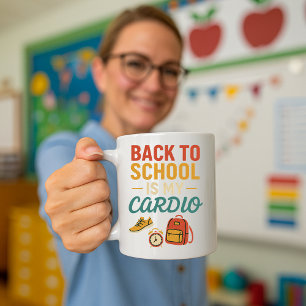 Caneca De Café Engraçado Taça de Professores; Voltar à escola é m