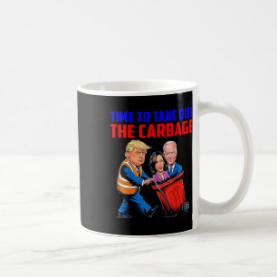 Caneca De Café Engraçado Tempo De Lixo Para Tirar O Lixo E