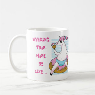 Caneca De Café Engraçado Trabalhar De Casa Mug De Madrugada