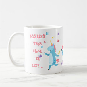 Caneca De Café Engraçado Trabalhar De Casa Mug De Madrugada