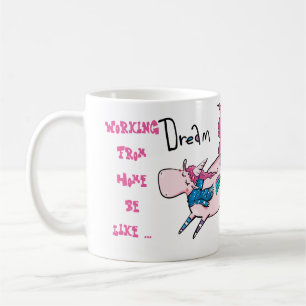 Caneca De Café Engraçado Trabalhar De Casa Mug De Madrugada