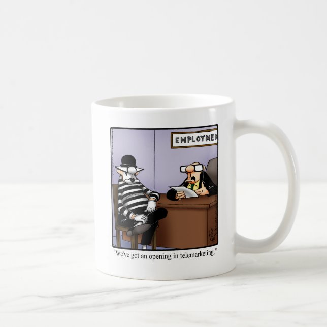 Caneca De Café Engraçado Trabalho Humor Mug (Direita)