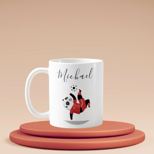 Caneca De Café Engraçado treinador do jogador de futebol do Pand