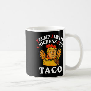 Caneca De Café Engraçado Trump Taco Trump Sempre se Acovarda _13