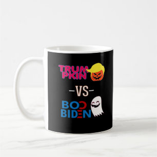 Caneca De Café Engraçado Trumpkin Vs Boo Biden Design Classe Hall