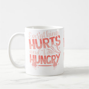 Caneca De Café Engraçado Tudo Dói ESTOU Com Fome Correndo Fitness